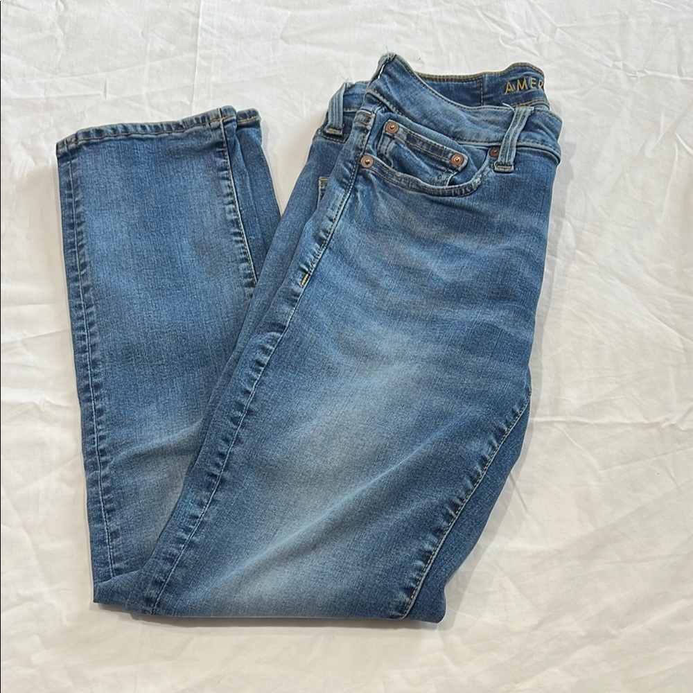 American Eagle Outfitters Blue Slim Straight Jeans